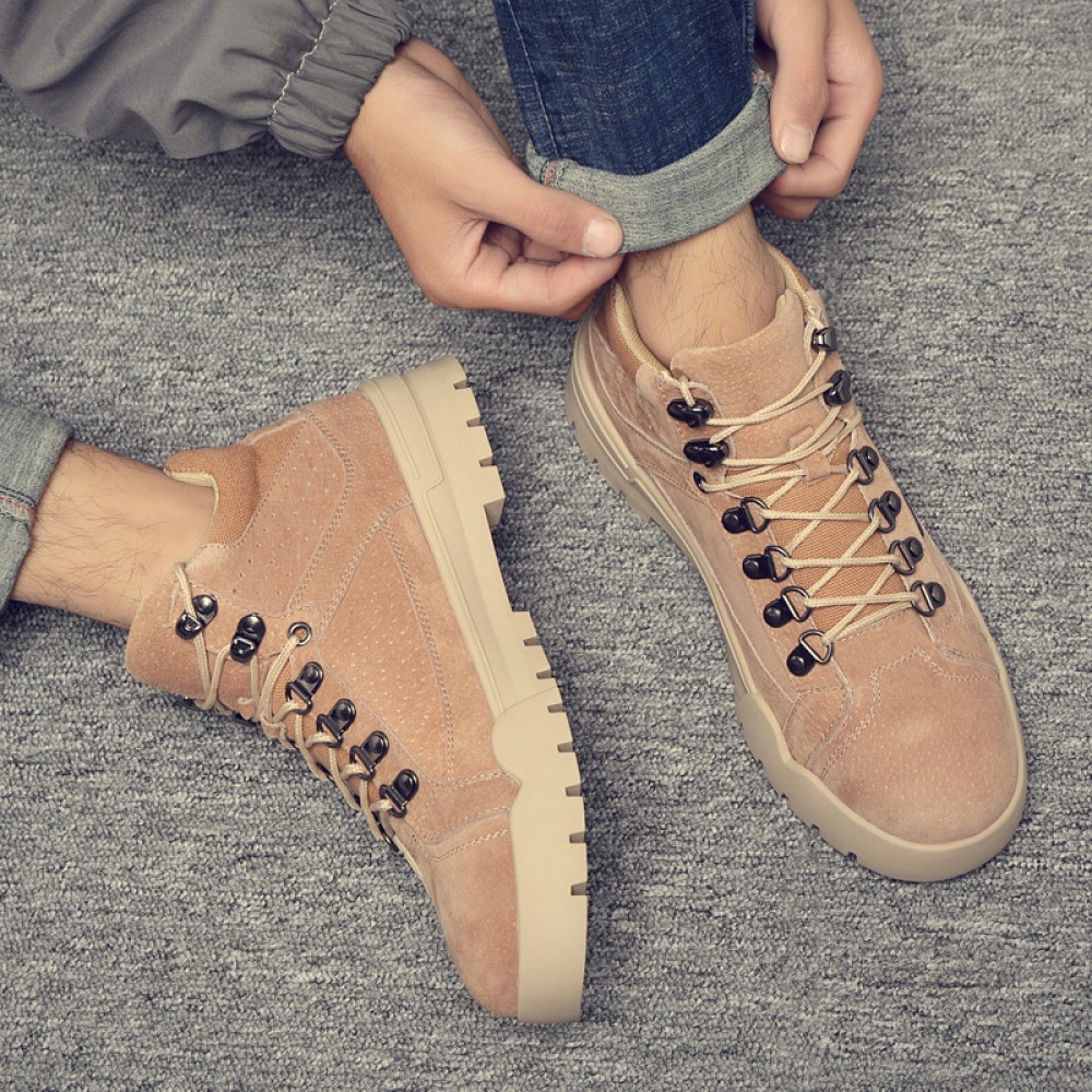 Men's Autumn High-Top Tooling Shoes Boots Desert Short Martin Boots